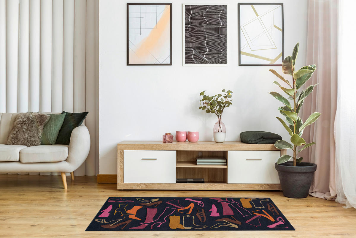 Arte Espina Kurzflorteppich Living Mat 17 orange B/L: ca. 64x168 cm Living Mat 17 - orange/braun (64,00/168,00cm) - Arte Espina