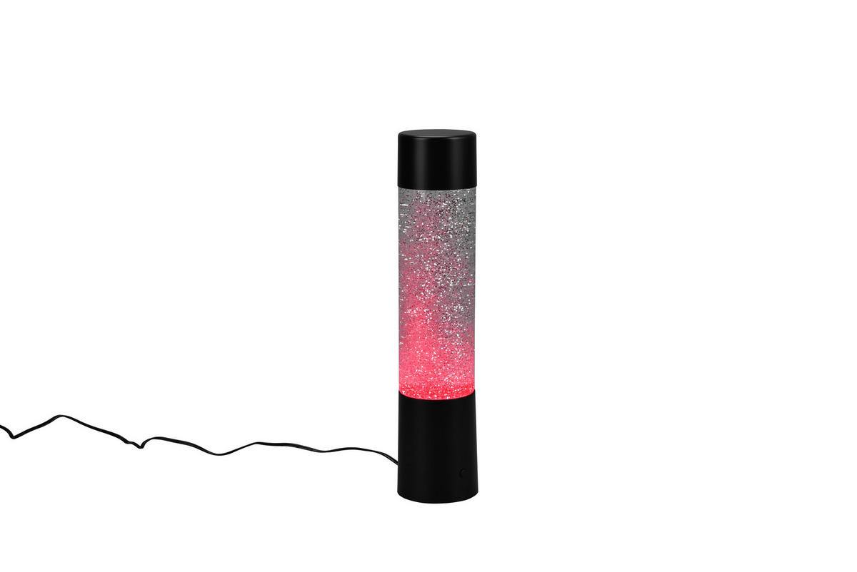 Reality Tischleuchte R50871032 schwarz Kunststoff H/D: ca. 34x8 cm 1 Brennstellen LED-Tischleuchte_Glitter - schwarz (8,00/34,00cm) - Reality