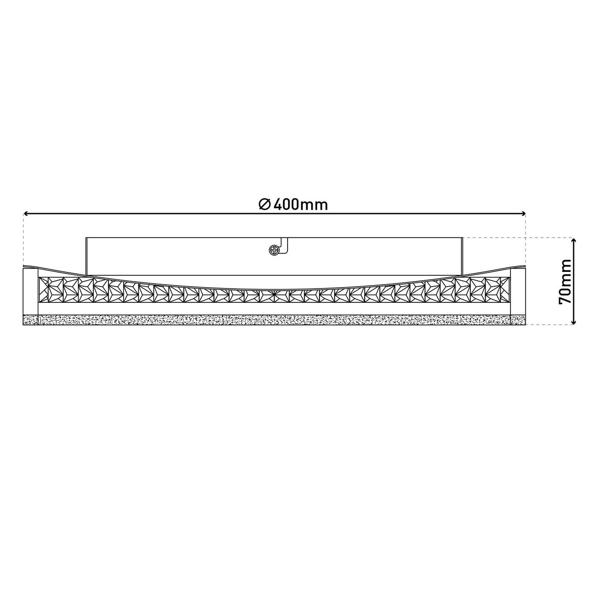 Näve Leuchten Deckenleuchte 1392322 schwarz Metall Kunststoff B/H/T: ca. 40x7x40 cm null 1 Brennstellen Arany - schwarz (40,00/7,00/40,00cm) - Näve Leuchten