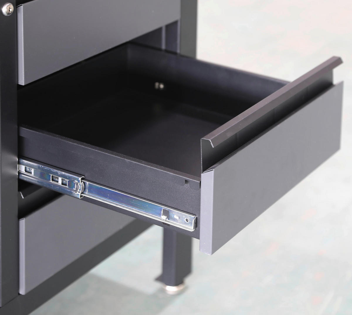 Feistos Werkbank Heros schwarz Metall B/H/L: ca. 169x87x60 cm Heros - schwarz/anthrazit (60,00/169,00/87,00cm) - Feistos