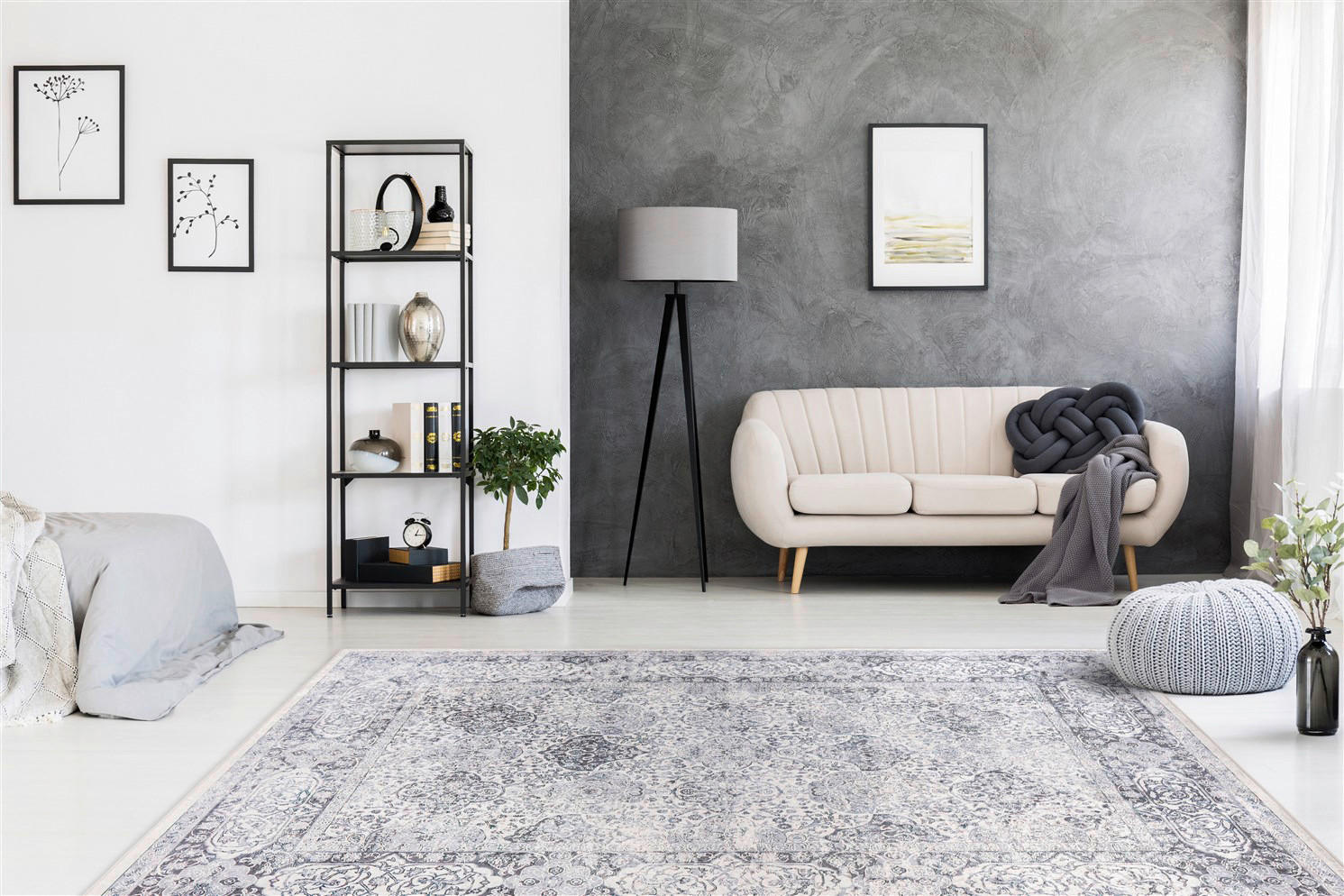 Thumbnail - Padiro Flachflorteppich Rhodin 1250 grau B/H/L: ca. 80x0,6x150 cm