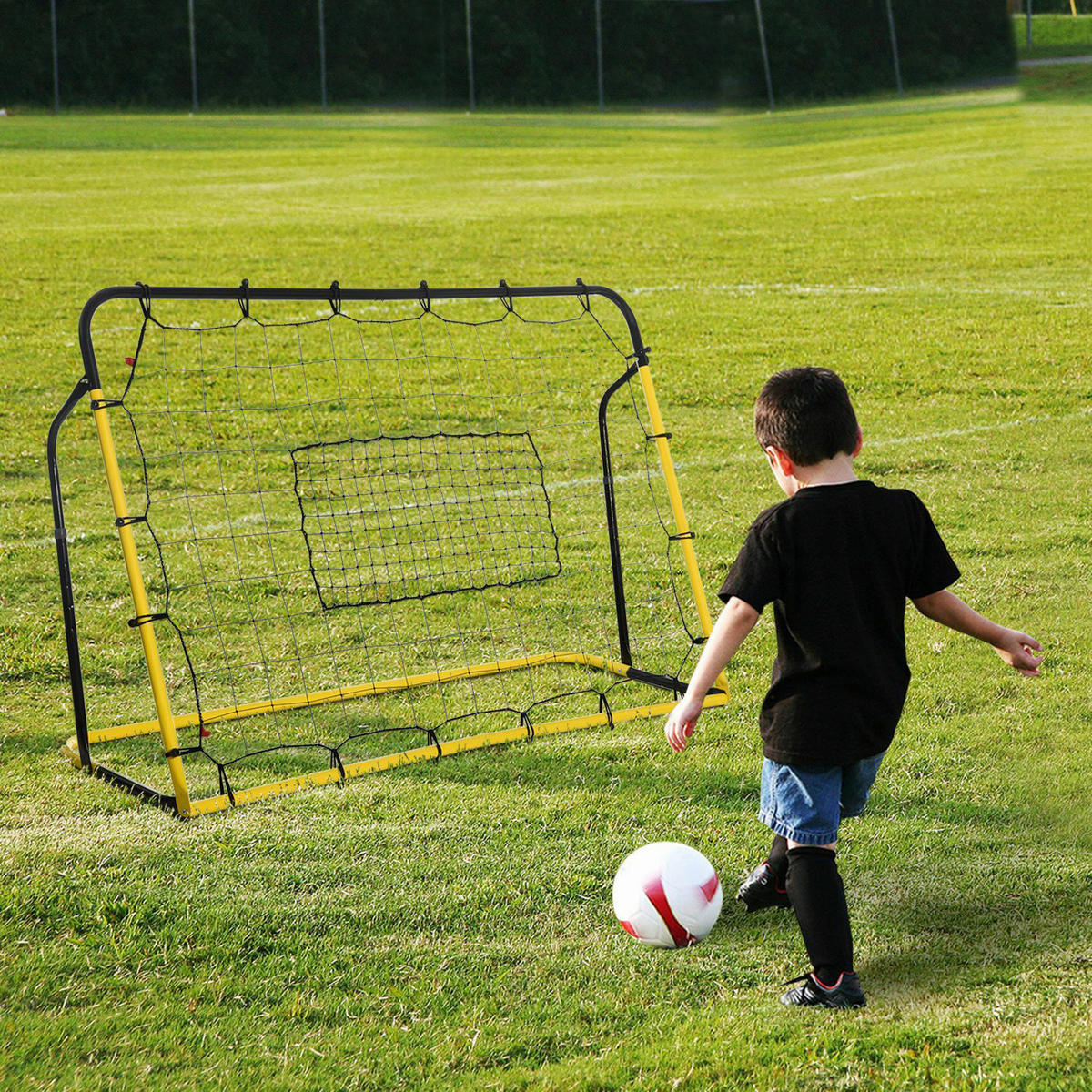 HOMCOM Fußballnetz gelb B/H/T: ca. 184x123x63 cm Fußballnetz_f.mehrere Ballsportart - gelb/schwarz (184,00/123,00/63,00cm) - HOMCOM