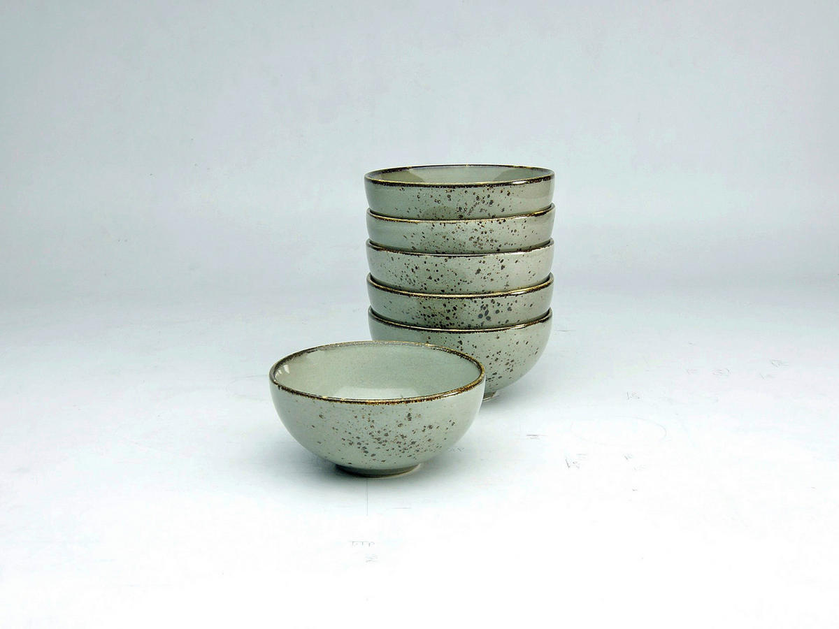 CreaTable Schalen-Set NATURE COLLECTION grau Steinzeug D: ca. 11,5 cm NATURE COLLECTION - grau (11,50cm) - CreaTable
