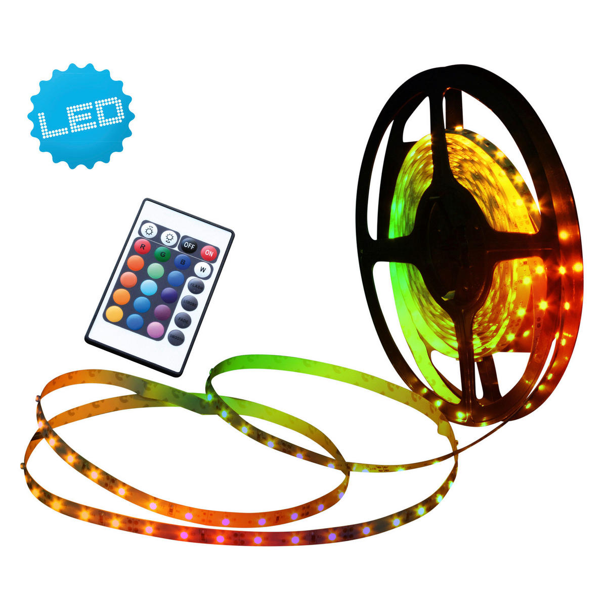 Näve Leuchten LED-Streifen bunt Kunststoff B/H/T: ca. 500x0,3x1 cm LED-Streifen - bunt (500,00/0,30/1,00cm) - Näve Leuchten