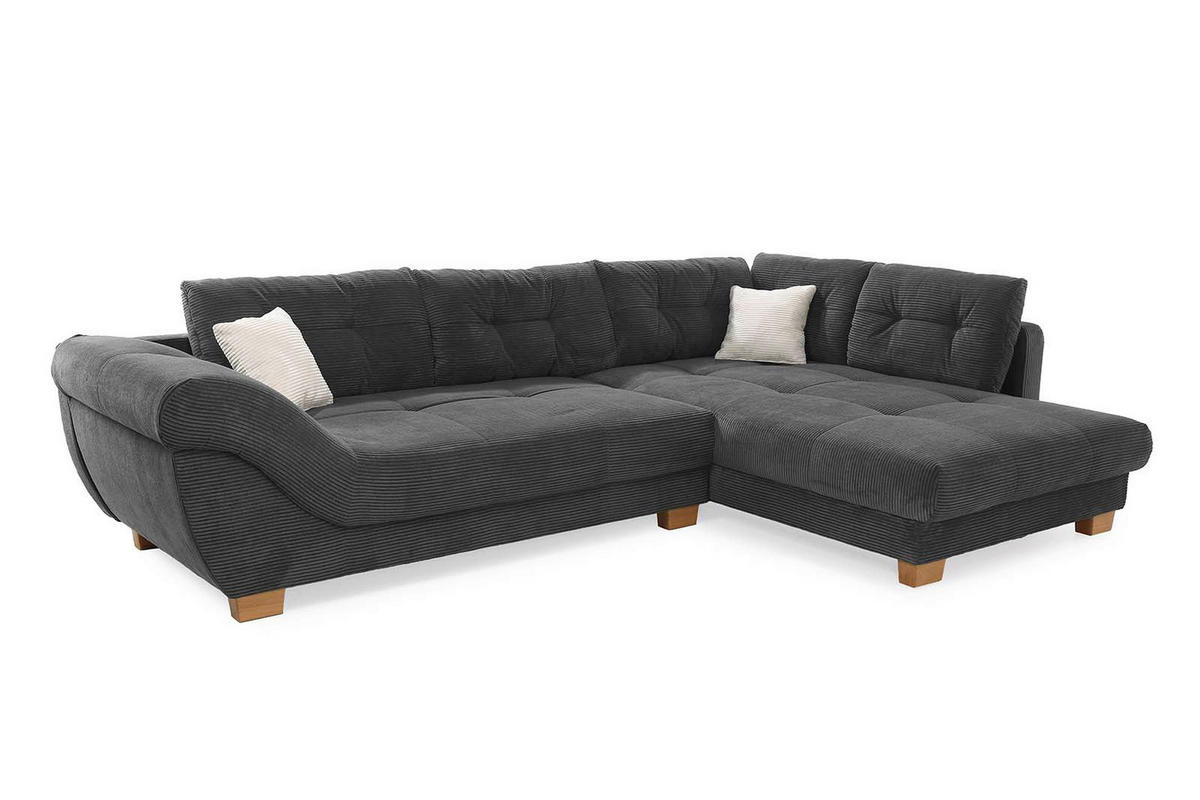 Ecksofa grau Microfaser B/H/T: ca. 346x90x221 cm Siero_Ecksofa - Eiche/grau (346,00/90,00/221,00cm)