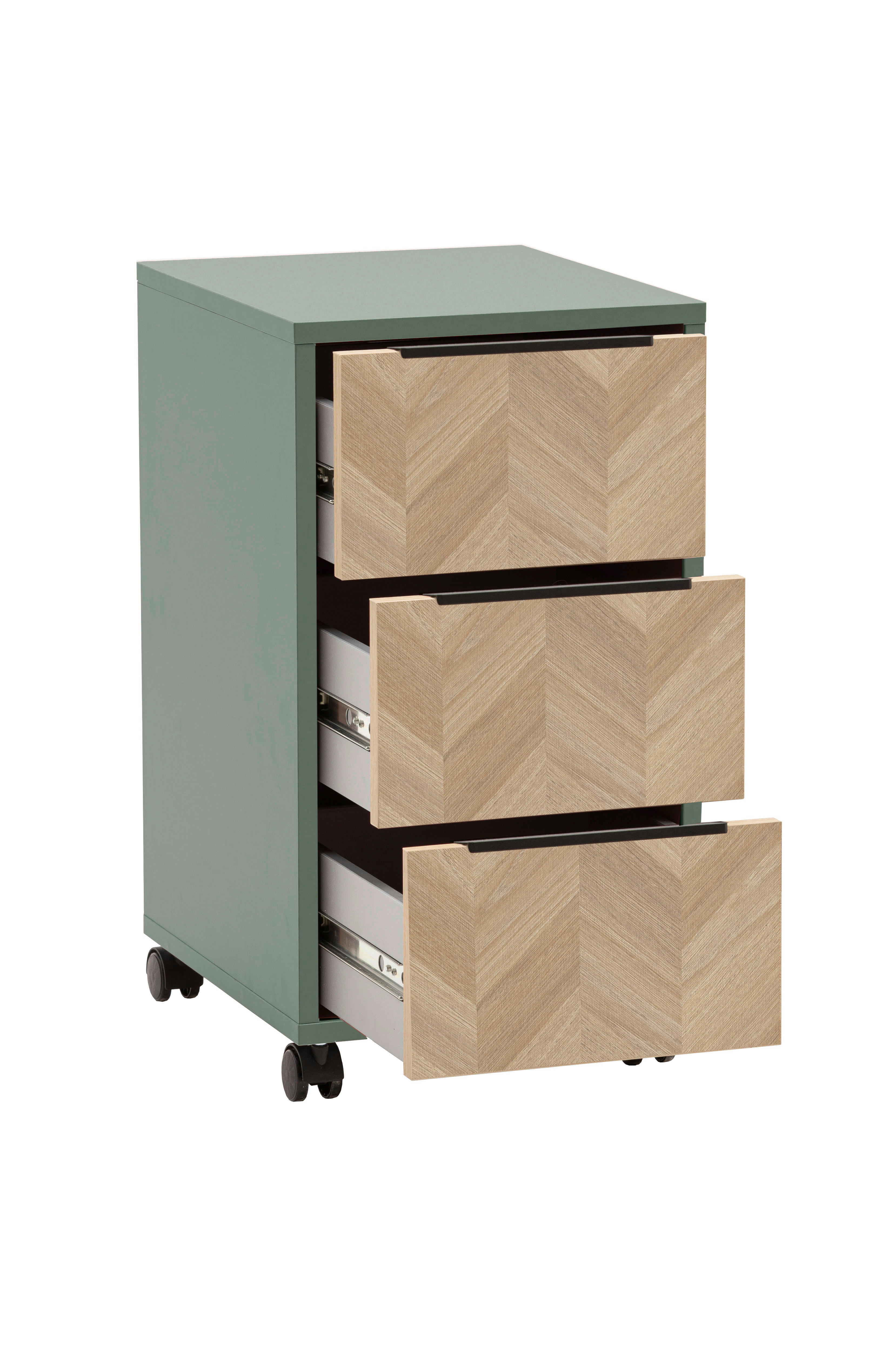 Thumbnail - Rollcontainer Piazza Pistazie B/H/T: ca. 32,6x59,7x39,1 cm