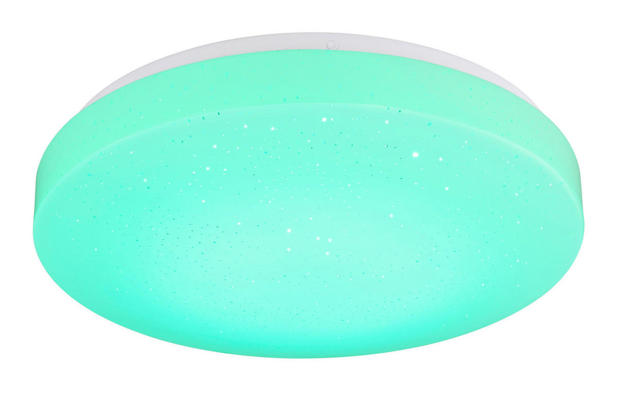 GLOBO LED-Deckenleuchte Opal weiß Metall Kunststoff H/D: ca. 8,5x33 cm WARATA - weiß/Opal (33,00/8,50cm) - GLOBO