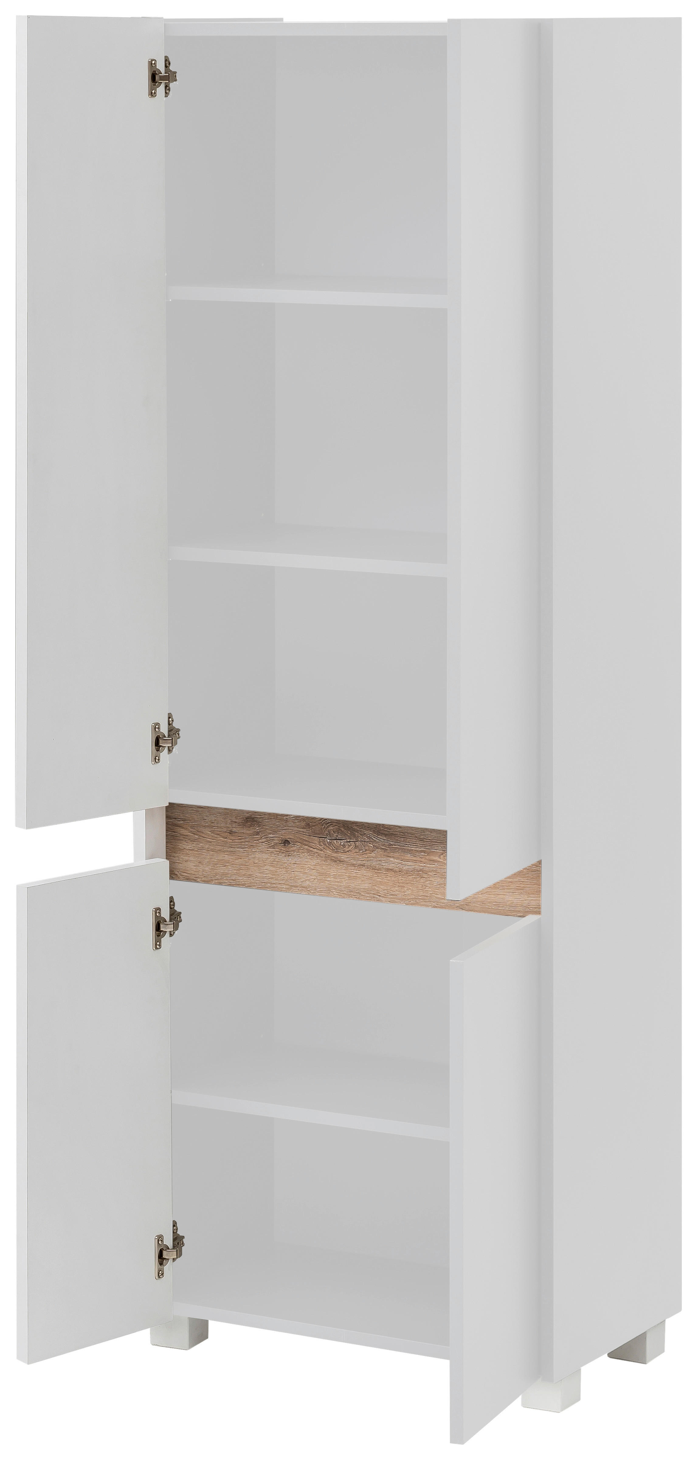 Hochschrank Cosmo perlweiß Optik B/H/T: ca. 56,9x164,5x33 cm Cosmo - (56,90/164,50/33,00cm) - Möbelpartner