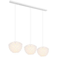 GLOBO Pendelleuchte Irene 16115-3H weiß Kunststoff Metall B/H/L: ca. 26x120x101 cm E14 3 Brennstellen Irene - weiß (101,00/26,00/120,00cm) - GLOBO