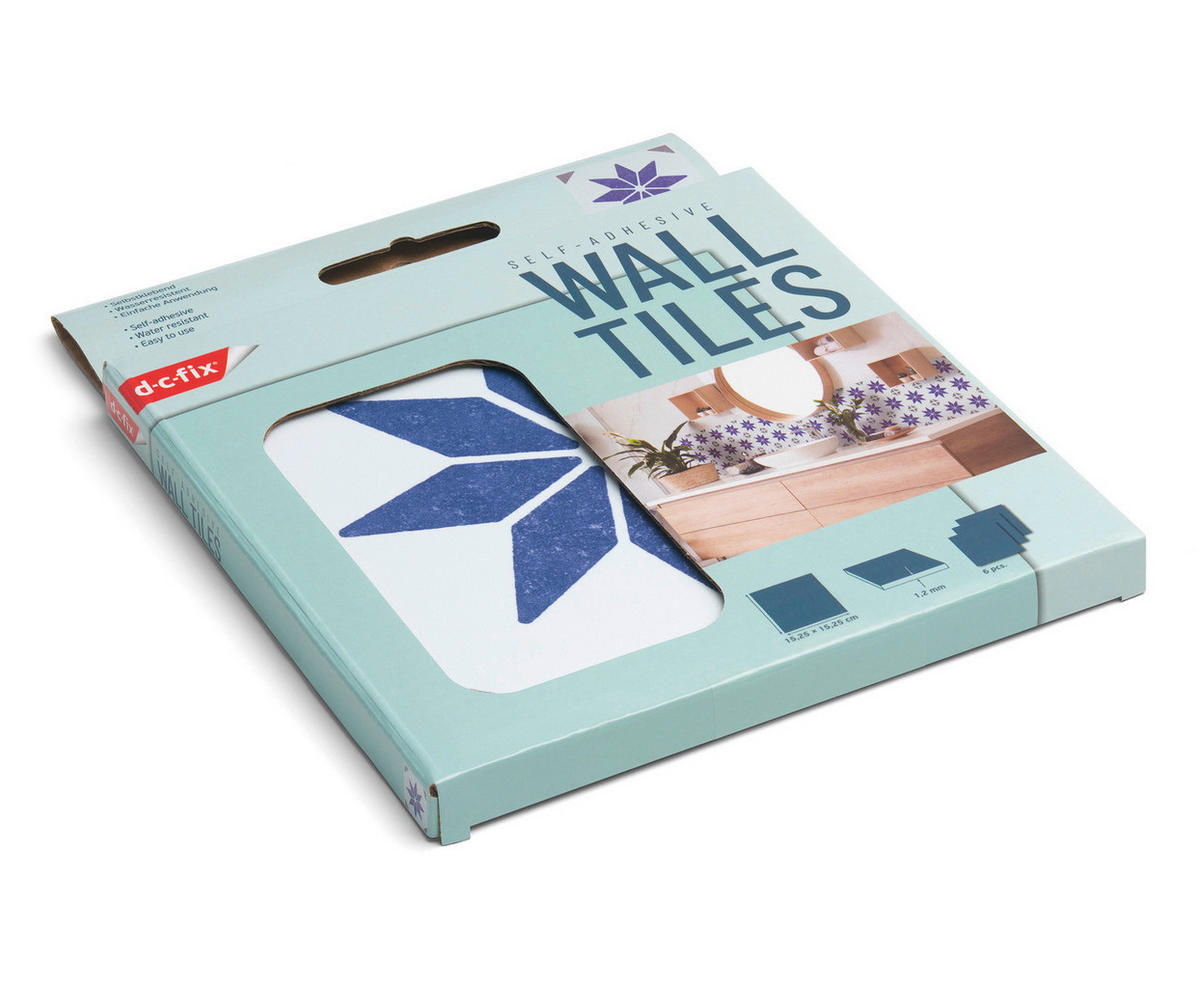 d-c-fix Wandfliese selbstklebend weiß B/L: ca. 15,25x15,25 cm Wandfliesen_d-c-fix_selbstklebend - blau/weiß (15,25/15,25cm) - d-c-fix
