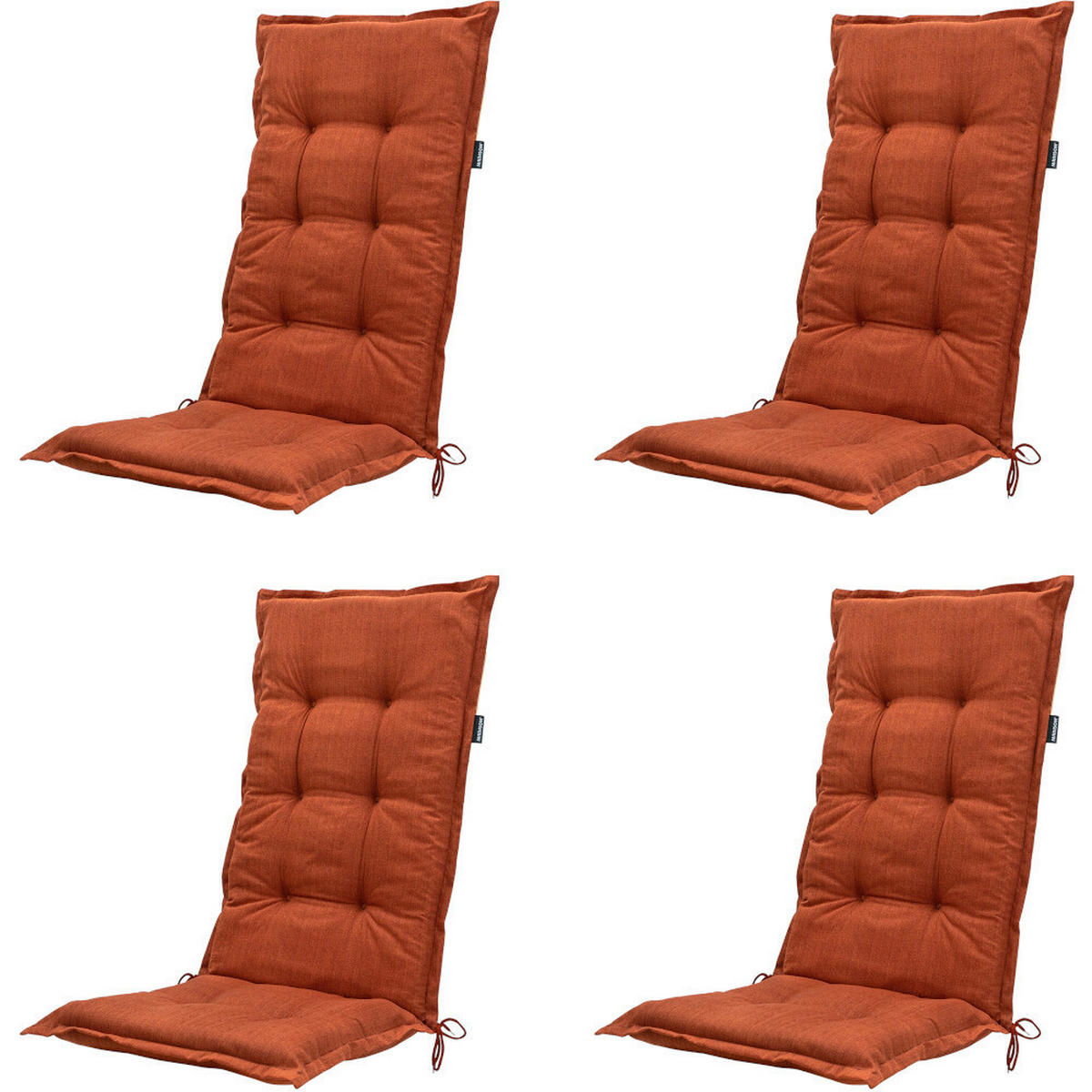 PROGARDEN,MADISON Klappsessel Set + Auflagen Tampa terra Kunststoff B/H/L: ca. 61x109x60 cm Tampa - terra/anthrazit (60,00/61,00/109,00cm) - PROGARDEN,MADISON