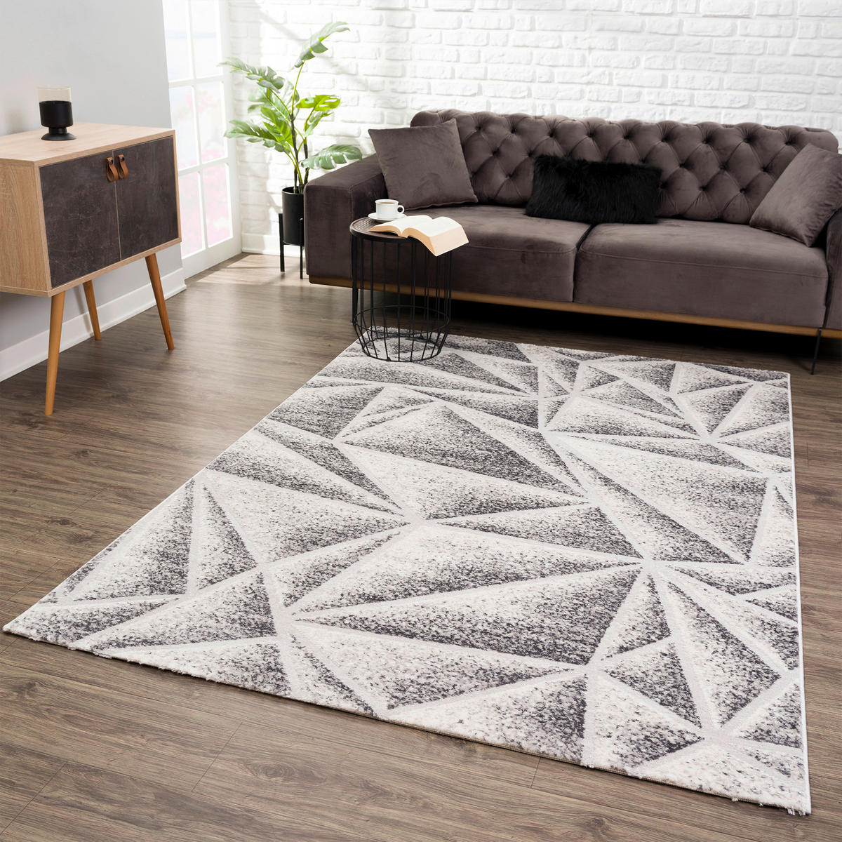 Sanat Teppich Evra grau B/L: ca. 80x150 cm Evra - grau (80,00/150,00cm) - Sanat