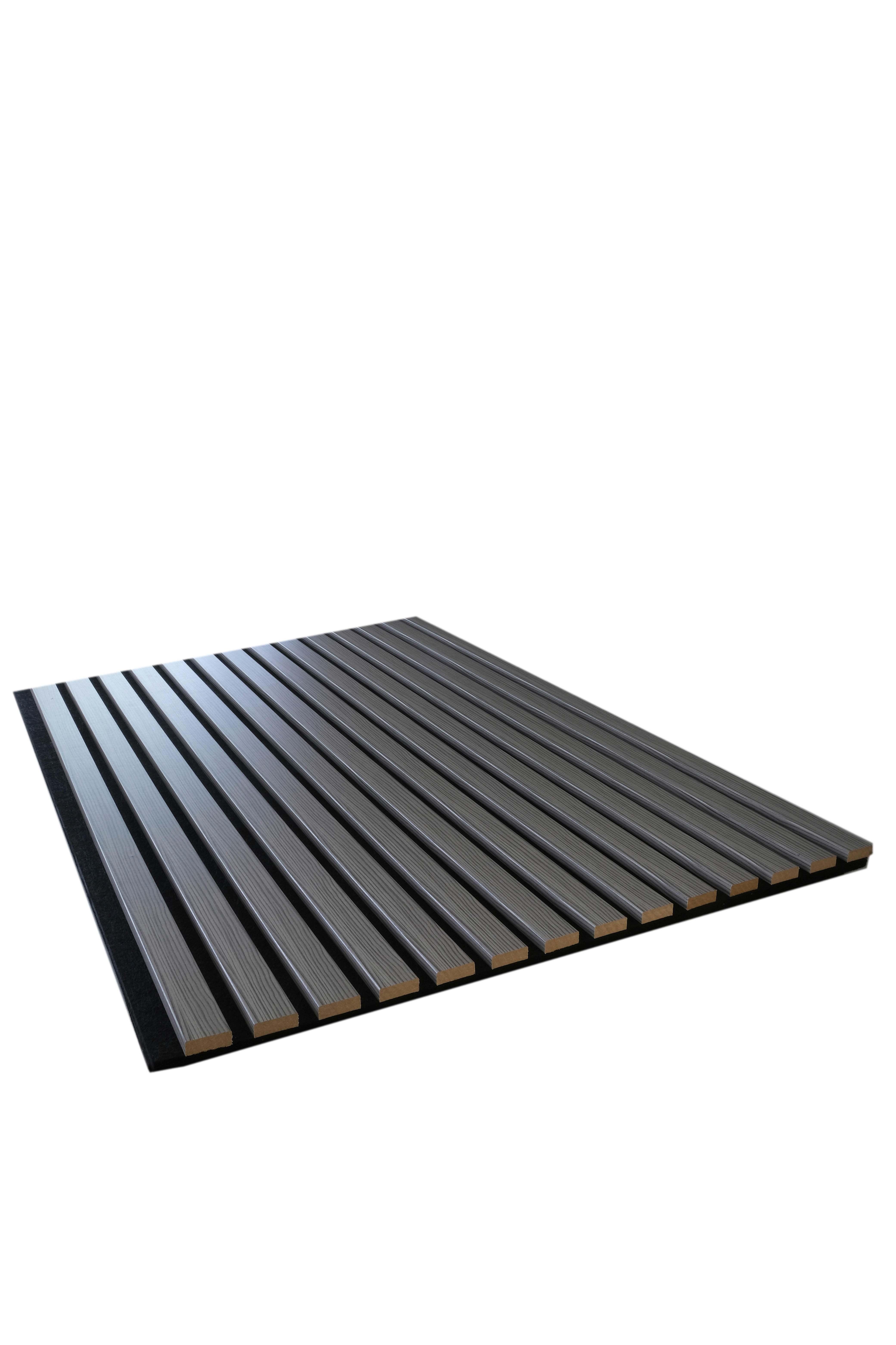 Akustikpaneel grau L/B/H: ca. 1,9x56,1x240 cm pro Stück Akustikplatte 240x56 Eiche grau - grau (1,90/56,10/240,00cm)