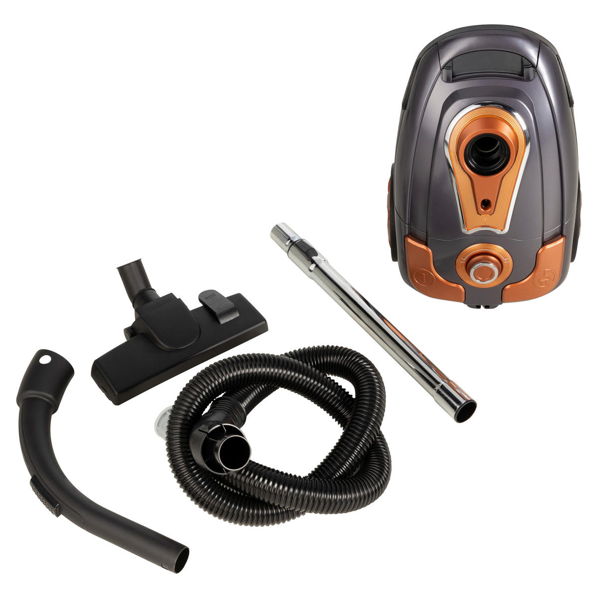 POCOline Bodenstaubsauger Kupfer grau Metall Kunststoff B/H/L: ca. 28,6x24x43 cm Bodenstaubsauger_Calypso - Kupfer/grau (43,00/28,60/24,00cm) - POCOline