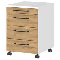 Rollcontainer 4251-559 Eiche Grand-Son Nachbildung weiß B/H/T: ca. 42x61x49 cm 4251-559 - Eiche/weiß (42,00/61,00/49,00cm) - Germania