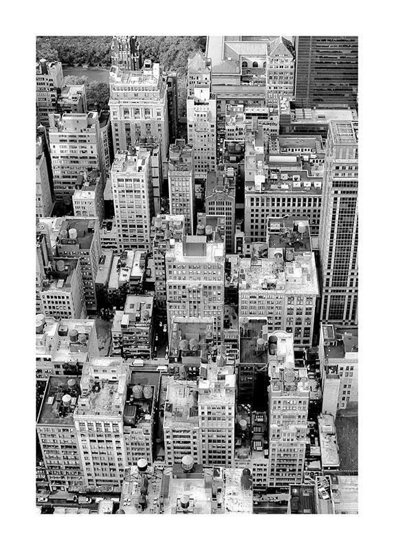 Komar Poster Roof Top Stadt B/L: ca. 50x70 cm Roof Top - (50,00/70,00cm) - Komar