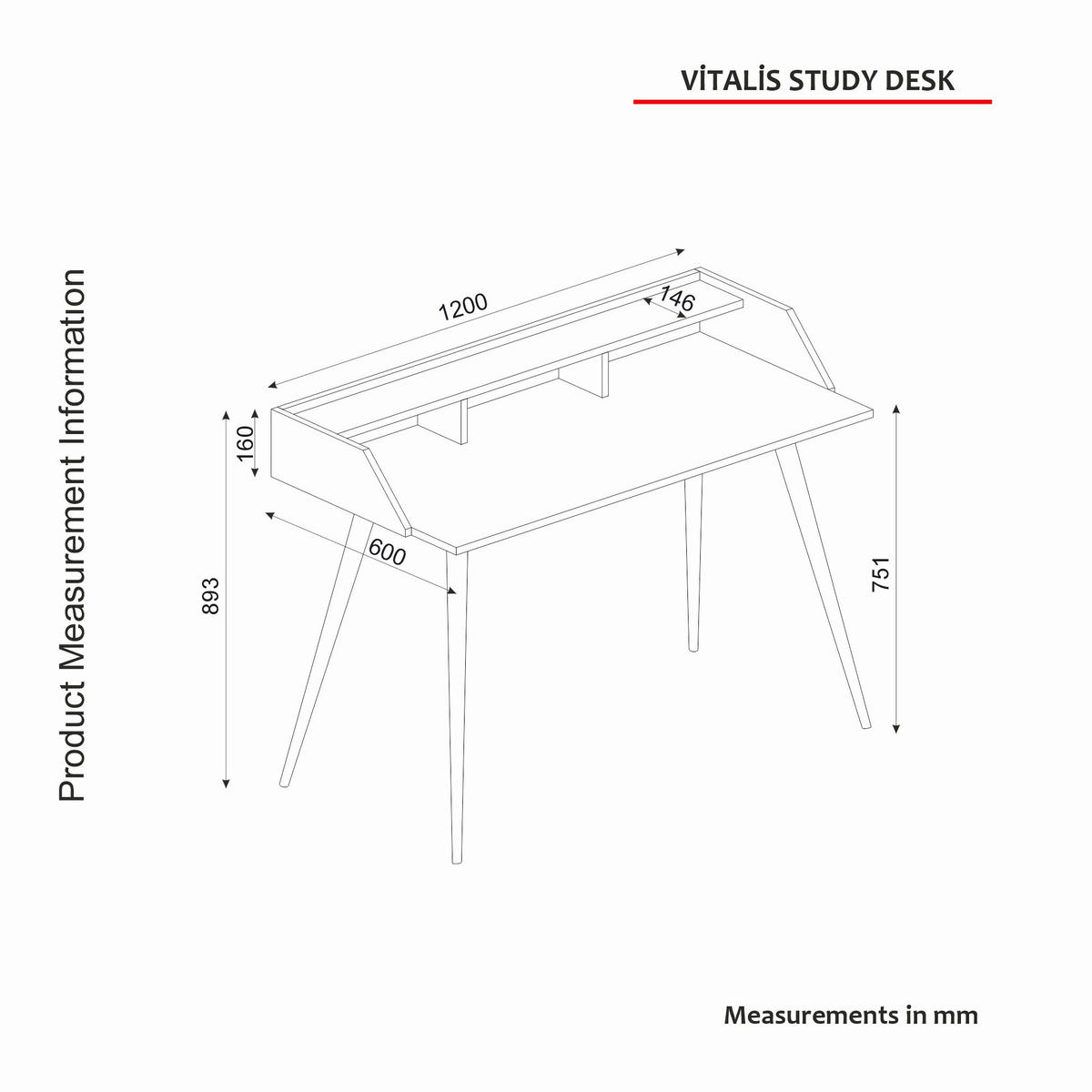 Schreibtisch Vitalis Saphir weiß B/H/T: ca. 120x89x60 cm Vitalis - Saphir/weiß (120,00/89,00/60,00cm) - moebel17