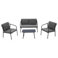 POCOline Loungeset Samos grau Stahl Samos - schwarz/grau - POCOline