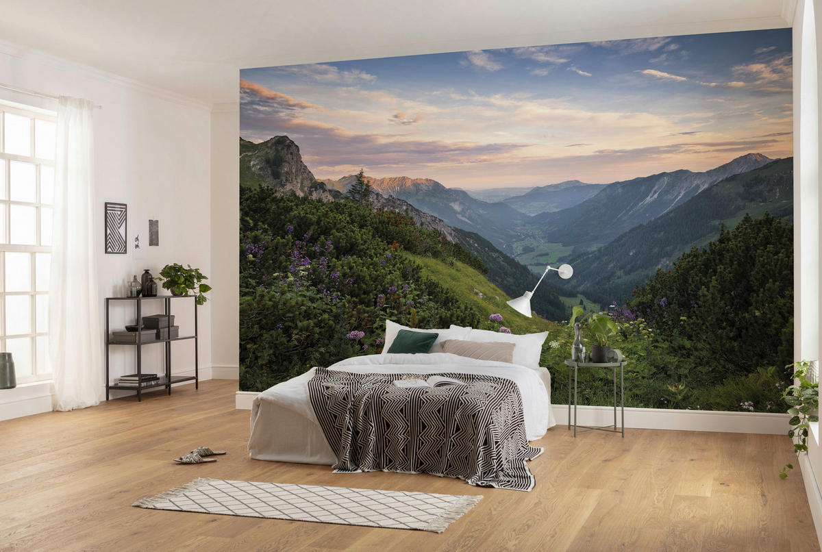 Komar Fototapete Naturpark Allgäuer Hochalpen B/L: ca. 450x280 cm Naturpark Allgäuer Hochalpen - (450,00/280,00cm) - Komar