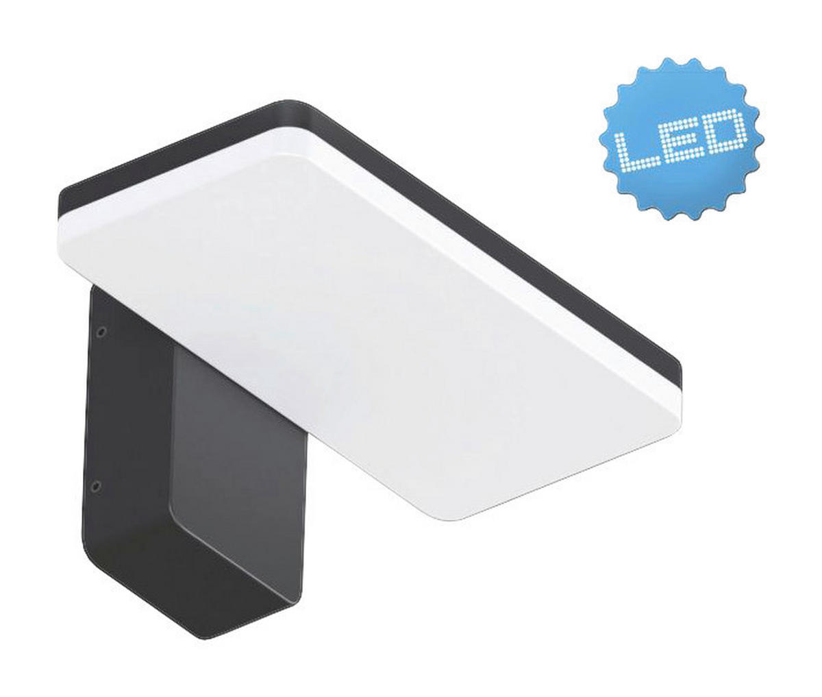 Näve Leuchten LED Außenwandleuchte NV1226597 schwarz Aluminium Kunststoff B/H/T: ca. 21x11x11 cm 1 Brennstellen Clair - schwarz (21,00/11,00/11,00cm) - Näve Leuchten