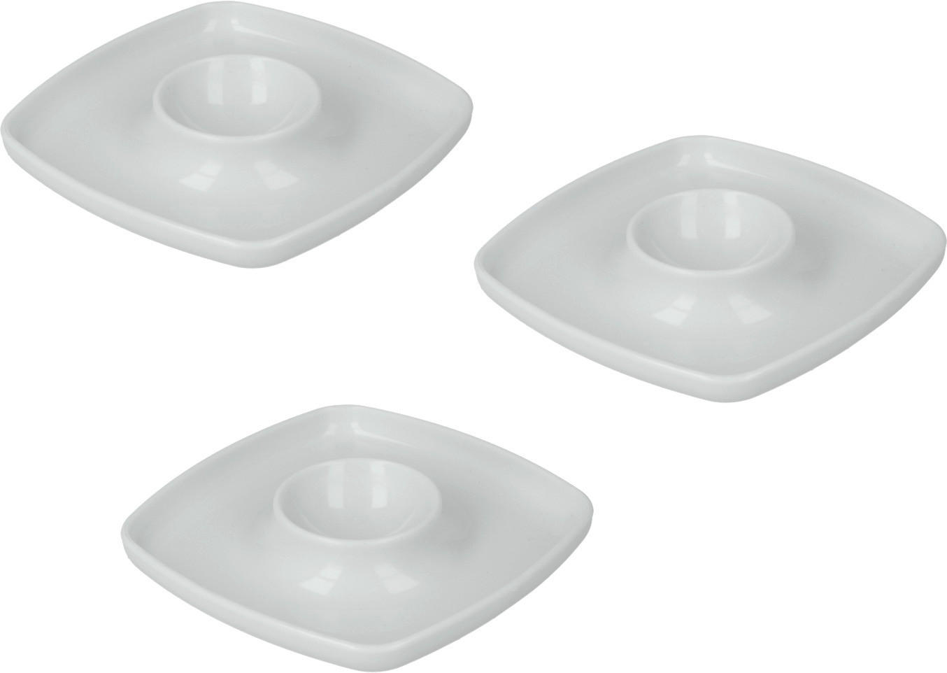 Haushaltshelfer weiß Kunststoff B/H/L: ca. 9,5x16x3,2 cm Eierbecher_3erSet - weiß (3,20/9,50/16,00cm)