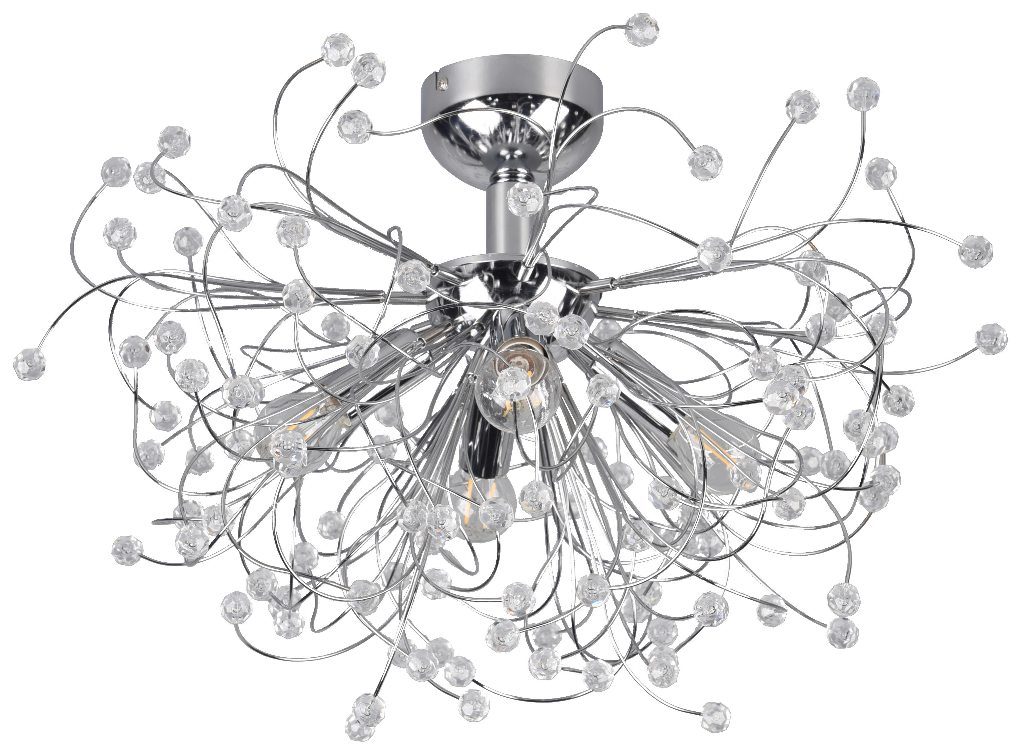 Reality Deckenleuchte Gloria R61314006 Chrom Metall H/D: ca. 35x55 cm E14 4 Brennstellen Gloria - Chrom (55,00/35,00cm) - Reality
