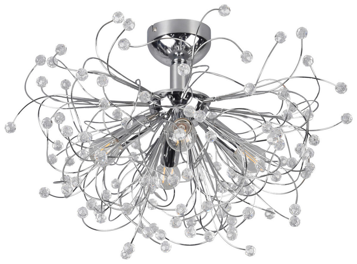 Reality Deckenleuchte Gloria R61314006 Chrom Metall H/D: ca. 35x55 cm E14 4 Brennstellen Gloria - Chrom (55,00/35,00cm) - Reality