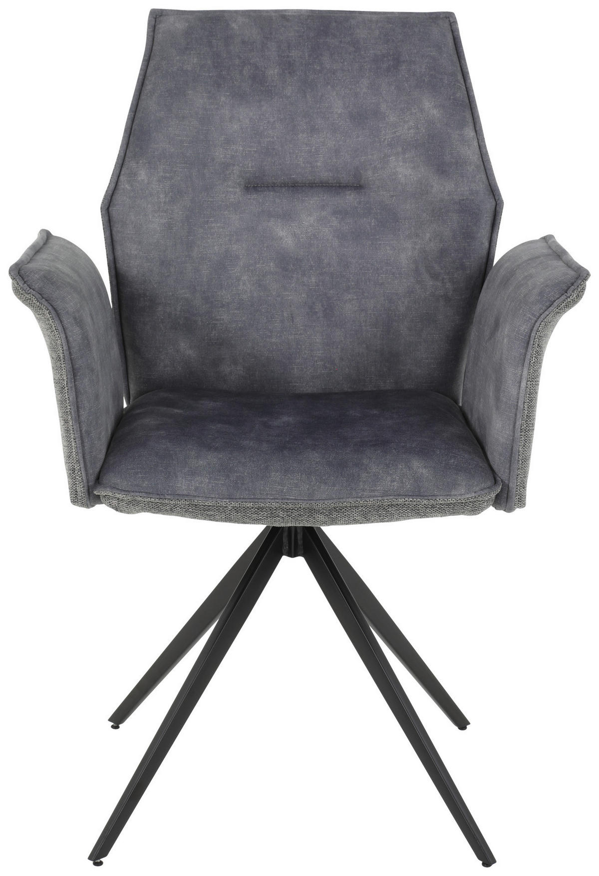 Armlehnstuhl 4er Set SUSANNE grau Vintage schwarz Webstoff Microfaser B/H/T: ca. 65x92x64 cm 4er Set SUSANNE - schwarz/grau (65,00/92,00/64,00cm) - Hela