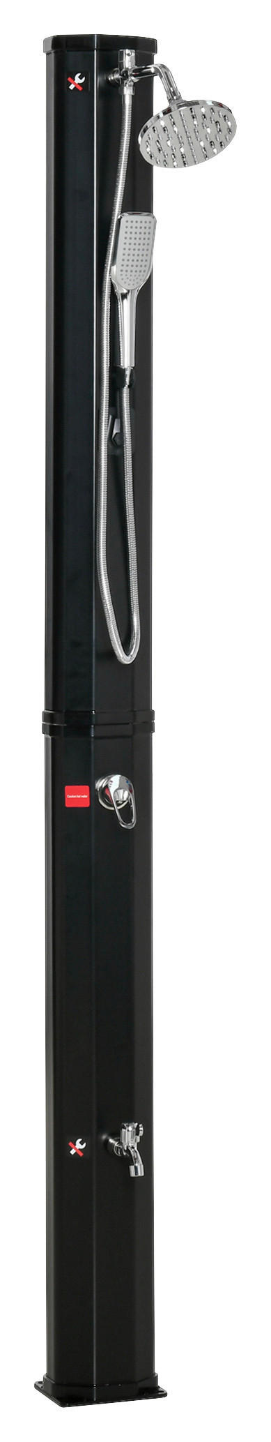 Outsunny Camping-Zubehör schwarz Edelstahl B/H/L: ca. 14,5x17,5x216 cm Solardusche - schwarz (216,00/14,50/17,50cm) - Outsunny