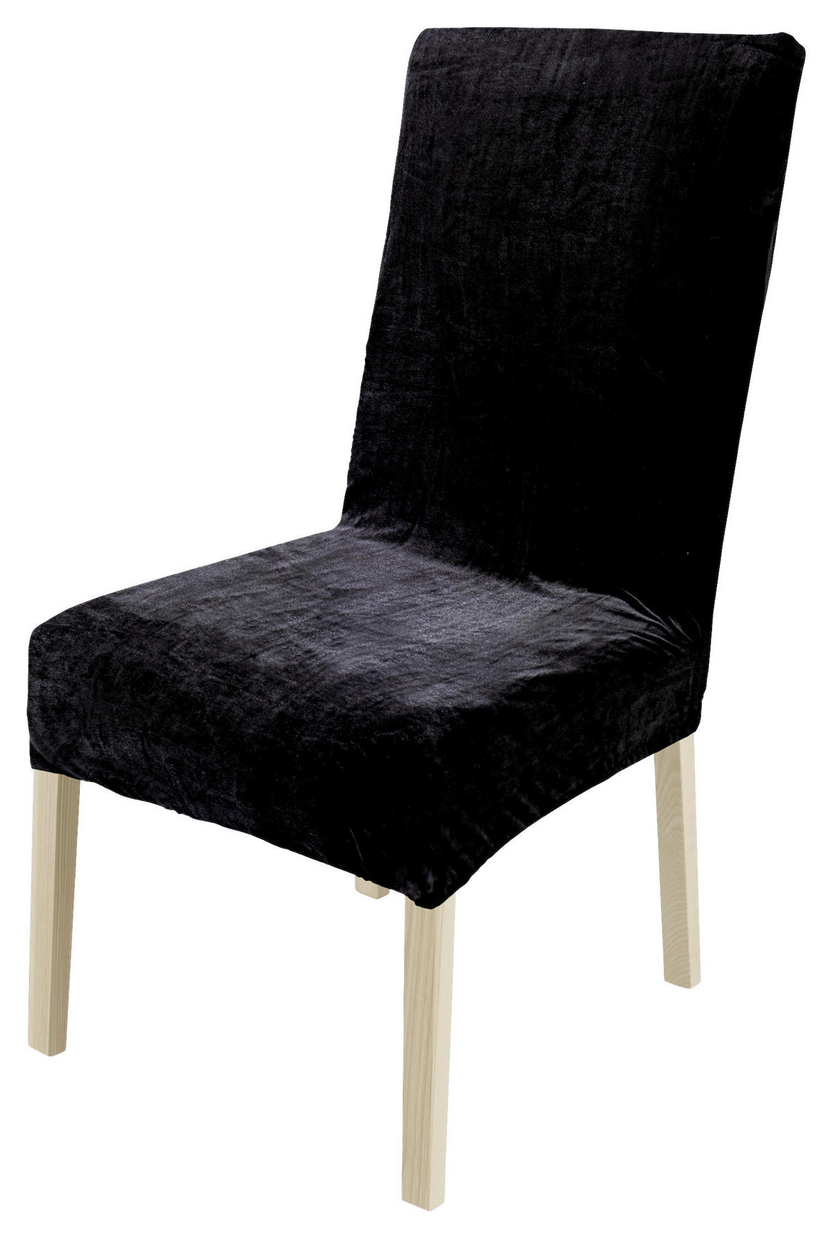 Stuhlhusse Stuhlhusse_Samt Eurogröße schwarz - schwarz (40,00/45,00/60,00cm)