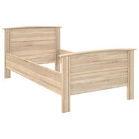 Komfortbett  Eiche Sonoma Nachbildung weiß B/H/T: ca. 115x89,5x203 cm Liegefläche B/L: ca. 100x200 cm Gloria_Bettgestell GLRL10-D30 - Eiche/weiß (115,00/89,50/203,00cm)