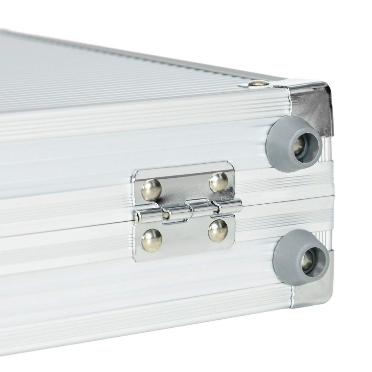 SPORTNOW Spielzeug B/H/L: ca. 23,5x56x6,5 cm Pokerkoffer_Set - silber (6,50/23,50/56,00cm) - SPORTNOW