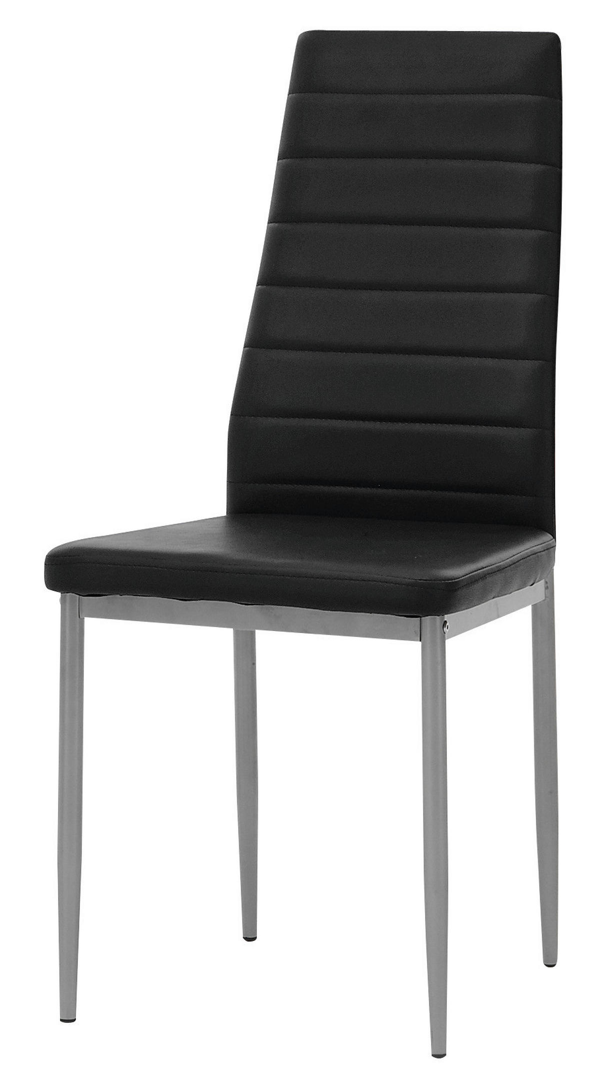 Stuhl Simone schwarz B/H/T: ca. 42x98x44 cm Simone - schwarz/Alu (42,00/98,00/44,00cm)