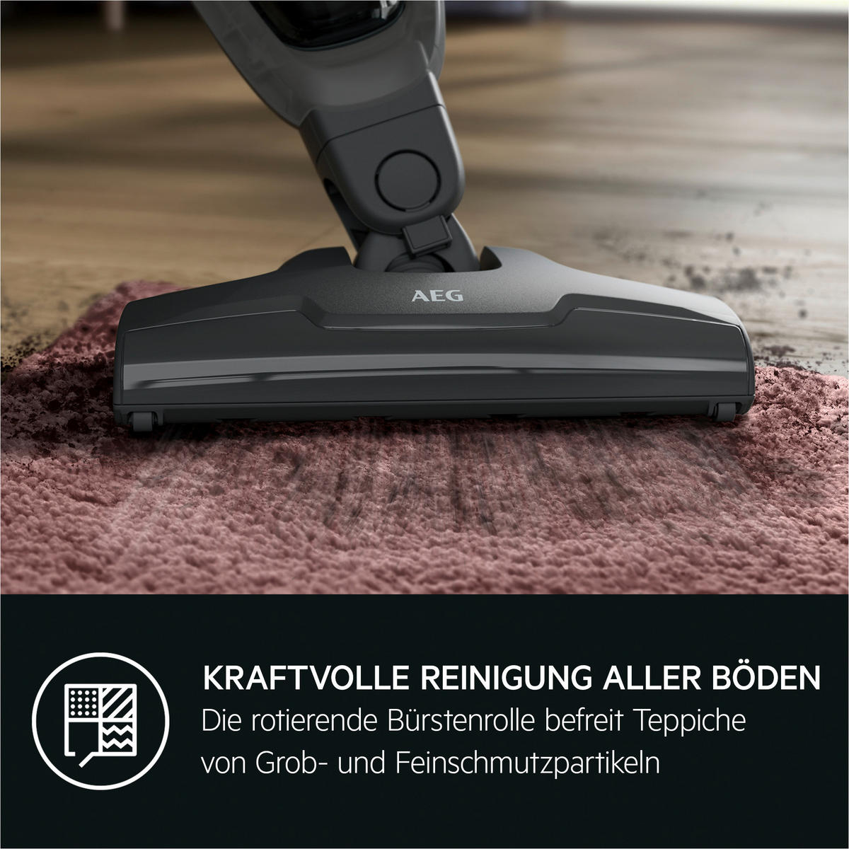 AEG Handstaubsauger AS52CB18DG schwarz Metall Kunststoff B/H/L: ca. 25,5x110,5x15 cm Handstaubsauger AS52CB18DG - schwarz (15,00/25,50/110,50cm) - AEG