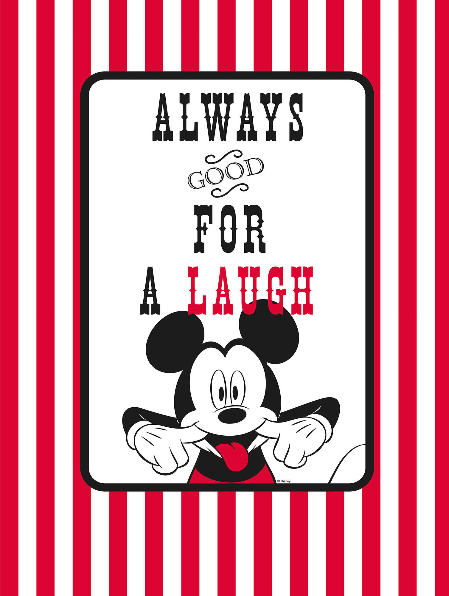 Komar Poster Mickey Mouse Laugh Disney B/L: ca. 30x40 cm günstig online kaufen