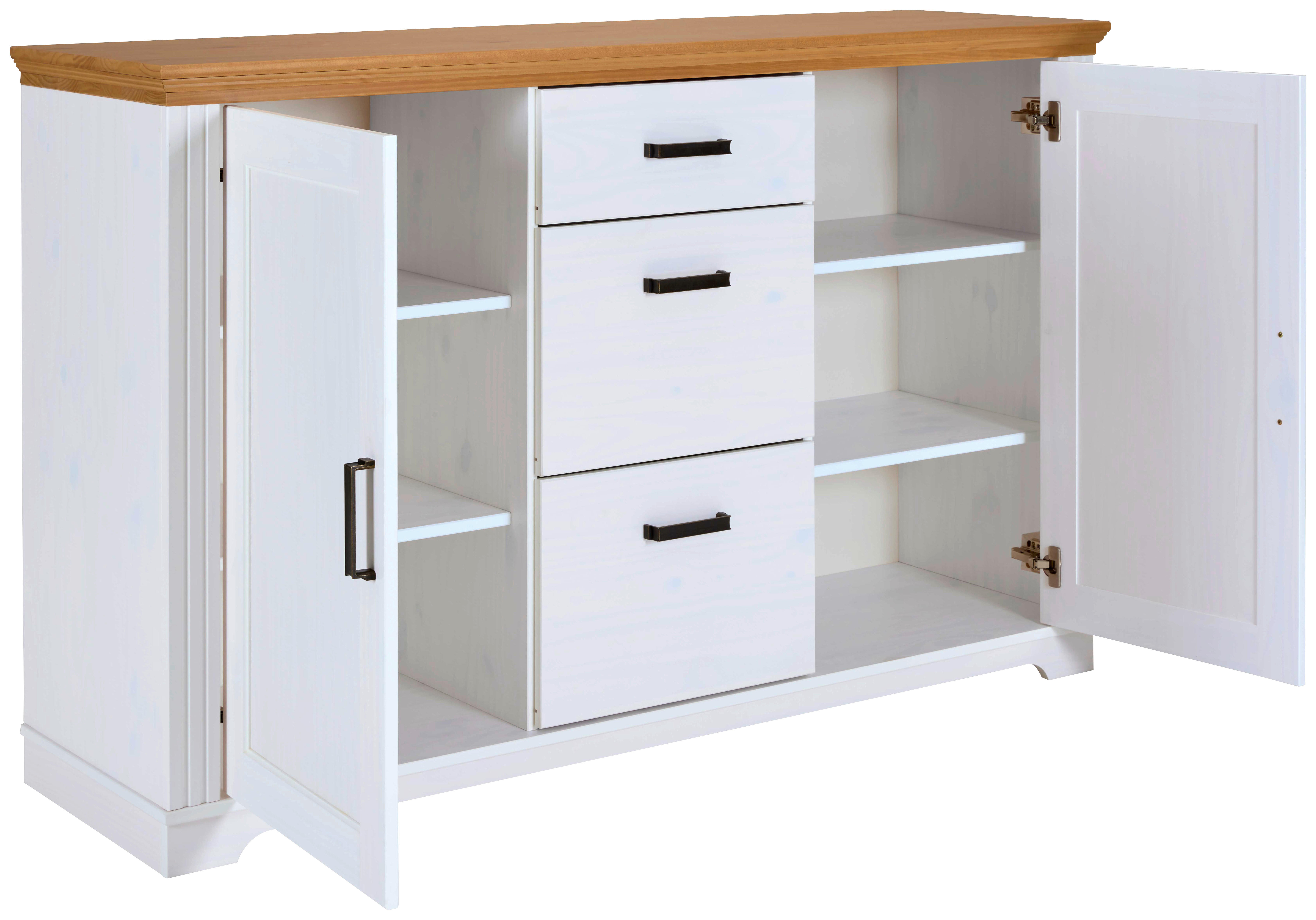 Kommode Maluno weiß lackiert B/H/L: ca. 48,3x104x166,4 cm Maluno - weiß (166,40/48,30/104,00cm) - Inter Link