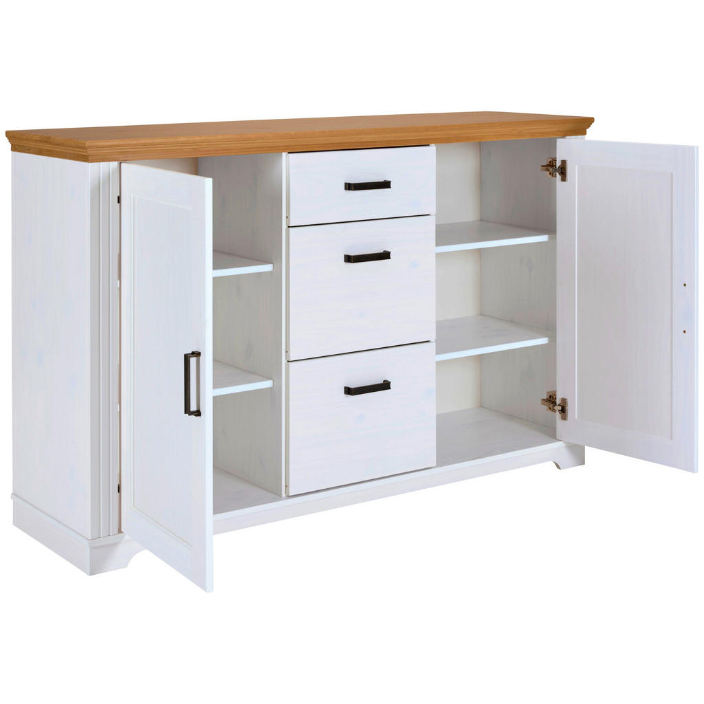 Thumbnail - Kommode Maluno weiß lackiert B/H/L: ca. 48,3x104x166,4 cm