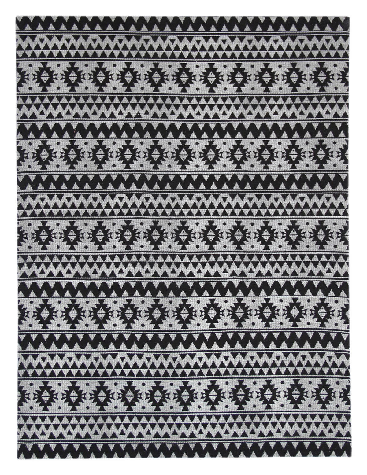 Kayoom Flachgewebeteppich Sunny 210 schwarz B/L: ca. 160x230 cm Sunny 210 - schwarz (160,00/230,00cm) - Kayoom