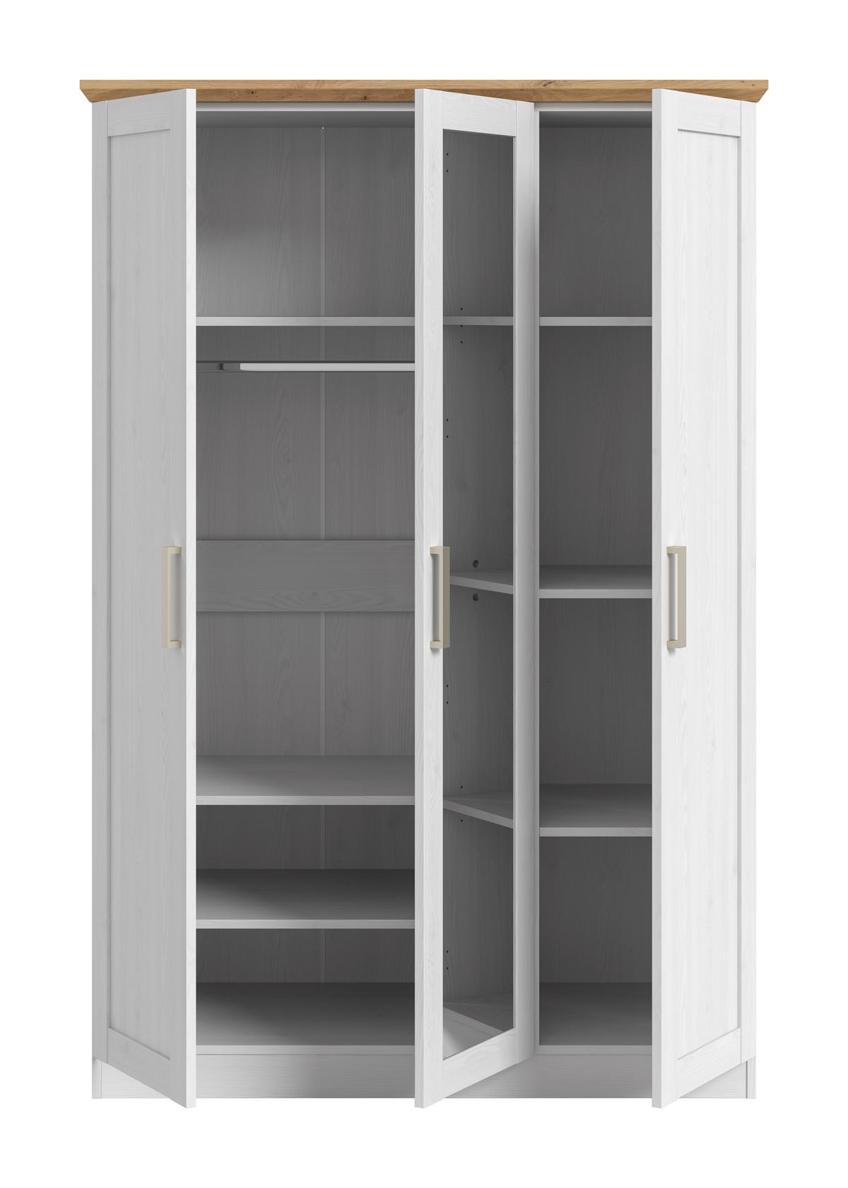 Kleiderschrank FLORENZ Sibiu Lärche Nachbildung Eiche Artisan Nachbildung B/H/T: ca. 124x184x54 cm FLORENZ - Eiche (124,00/184,00/54,00cm) - xonox.home