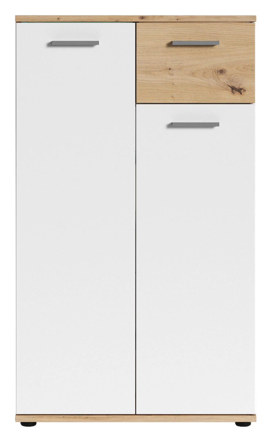 Schuhkommode JAKOB Eiche Nachbildung weiß B/H/T: ca. 60x102x30 cm JAKOB - Eiche/weiß (60,00/102,00/30,00cm) - byLIVING