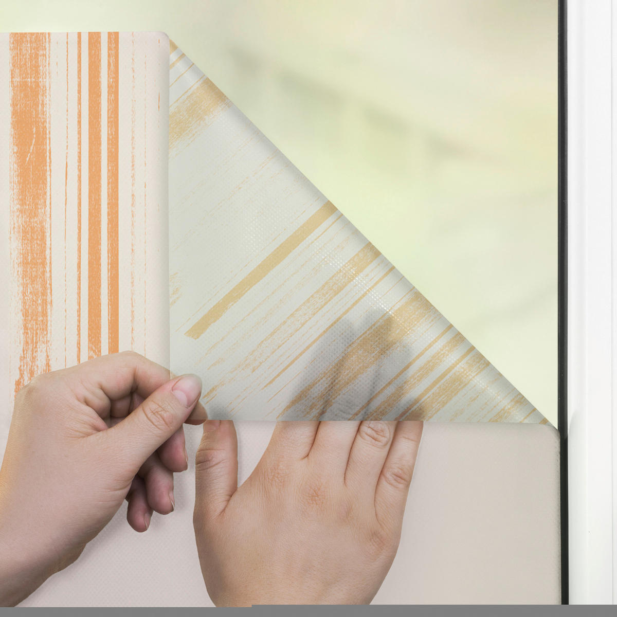 LICHTBLICK Fensterfolie Flowing Honey  Flowing Honey senf B/L: ca. 50x100 cm Flowing Honey - senf (50,00/100,00cm) - LICHTBLICK
