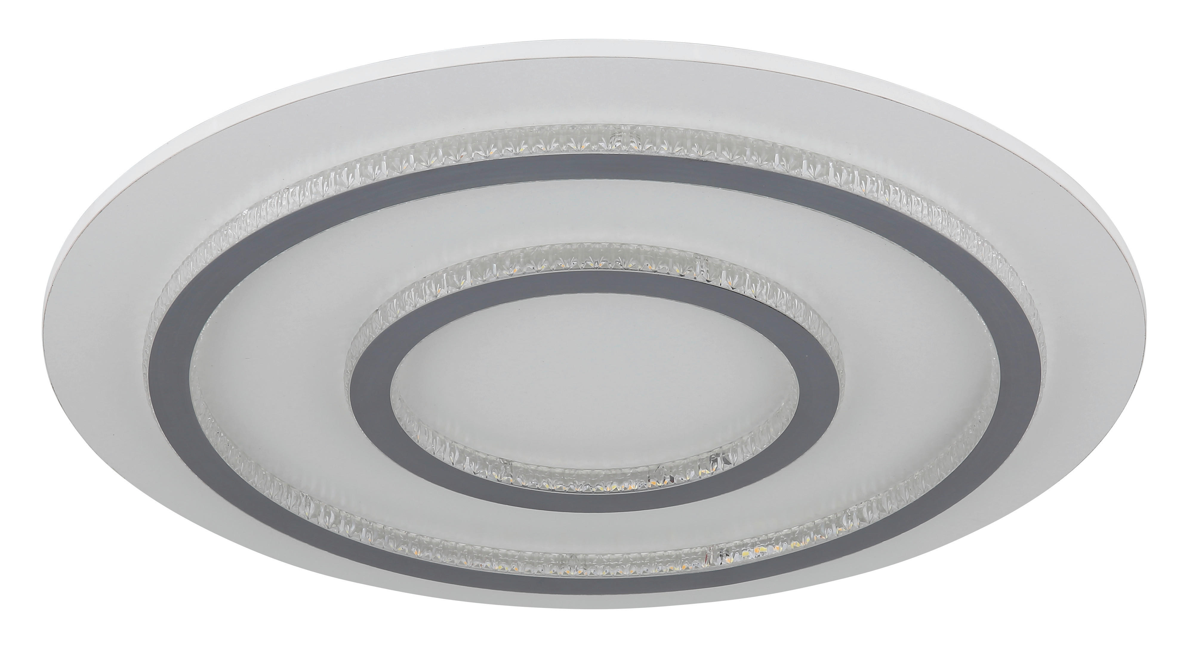 GLOBO LED-Deckenleuchte klar hellgrau weiß Kunststoff Metall H/D: ca. 6x55 cm 1 Brennstellen JAYDEN - klar/hellgrau (55,00/6,00cm) - GLOBO