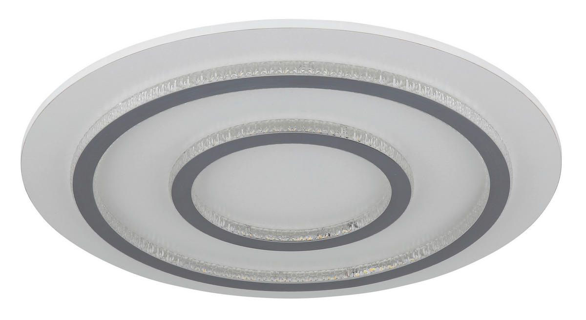 GLOBO LED-Deckenleuchte klar hellgrau weiß Kunststoff Metall H/D: ca. 6x55 cm 1 Brennstellen JAYDEN - klar/hellgrau (55,00/6,00cm) - GLOBO