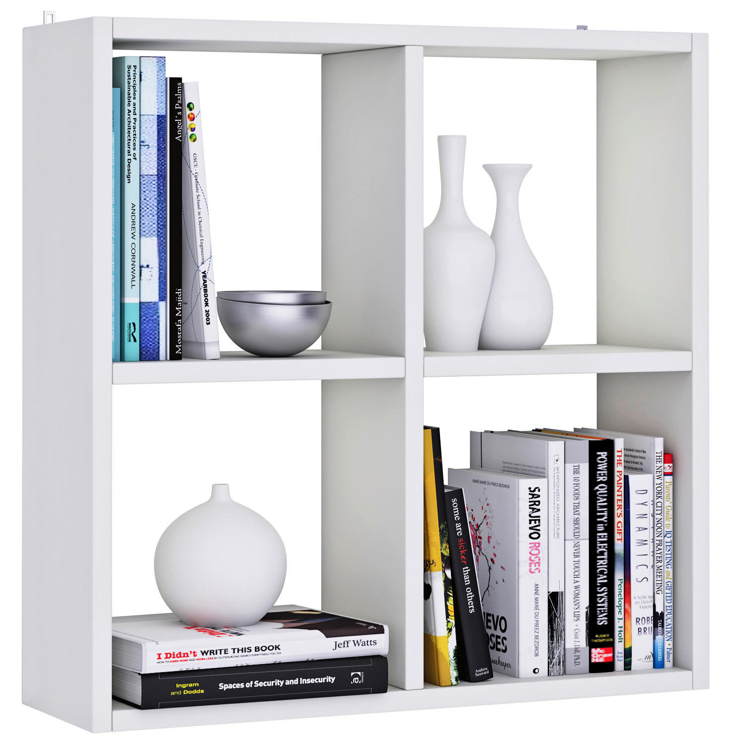 Wandregal Alexa weiß B/H/T: ca. 60x60x18 cm Alexa - weiß (60,00/60,00/18,00cm)