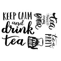 Dekosticker Sprüche schwarz B/L: ca. 50x70 cm 2 tlg. Dekosticker Better Tea - schwarz (50,00/70,00cm)