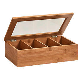 Zeller Teebeutelbox natur Bambus B/H/L: ca. 20x9x33 cm Teebeutelbox - natur (33,00/20,00/9,00cm) - Zeller