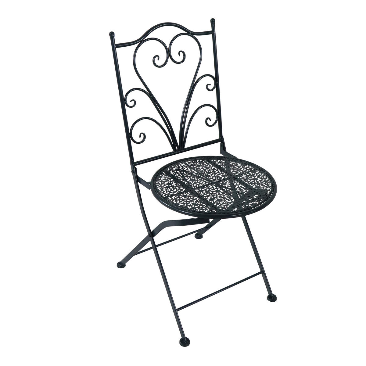 AXI Outdoor Living Bistroset Eloise anthrazit Metall B/H/L: ca. 60x92x60 cm Eloise - anthrazit (60,00/60,00/92,00cm) - AXI Outdoor Living
