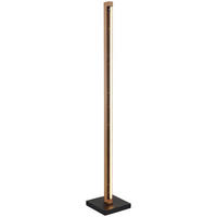 GLOBO LED-Stehleuchte 67849S mattschwarz dunkelbraun Metall Kunststoff Holz B/H/T: ca. 18x113x18 cm STARLA - dunkelbraun/mattschwarz (18,00/113,00/18,00cm) - GLOBO