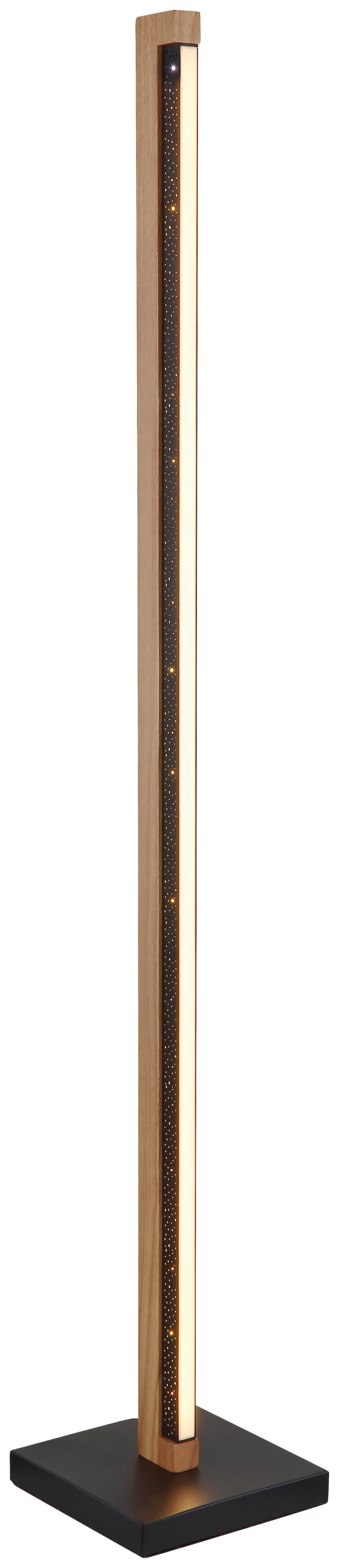 GLOBO LED-Stehleuchte 67849S mattschwarz dunkelbraun Metall Kunststoff Holz B/H/T: ca. 18x113x18 cm STARLA - dunkelbraun/mattschwarz (18,00/113,00/18,00cm) - GLOBO