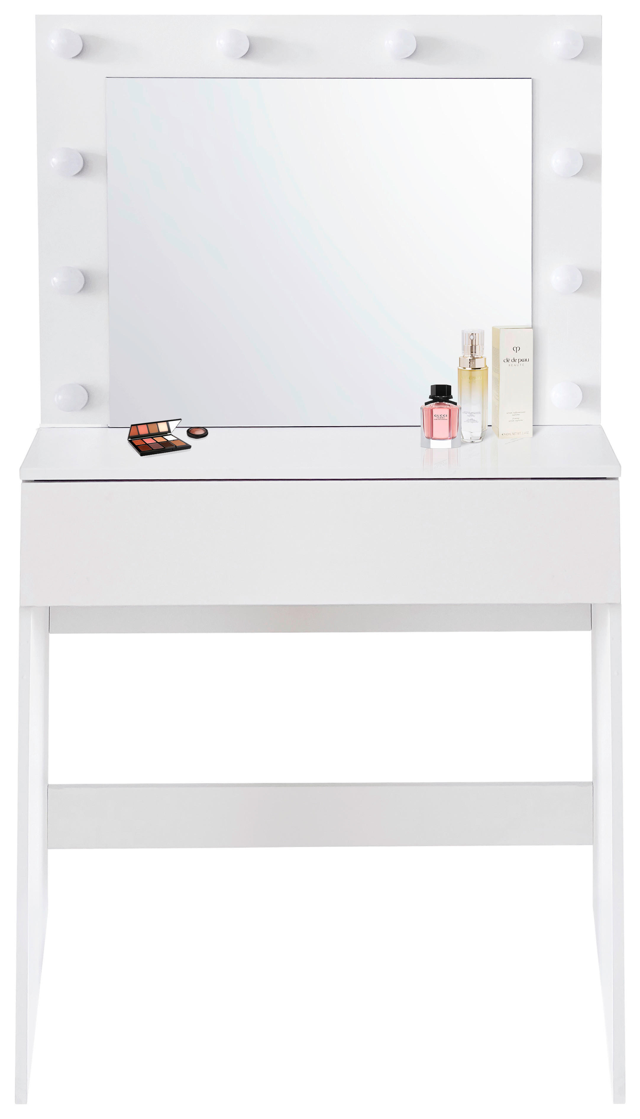 Schminktisch Lola weiß B/H/T: ca. 80x147x40 cm Lola - weiß (80,00/147,00/40,00cm)